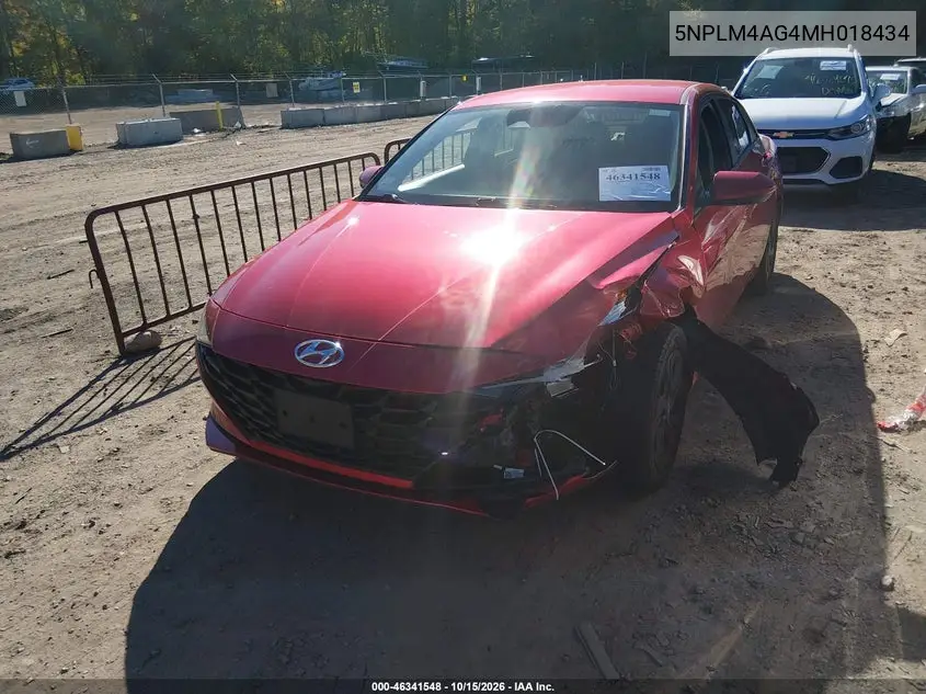 2021 HYUNDAI ELANTRA VIN 5NPLM4AG4MH018434 — фото 2