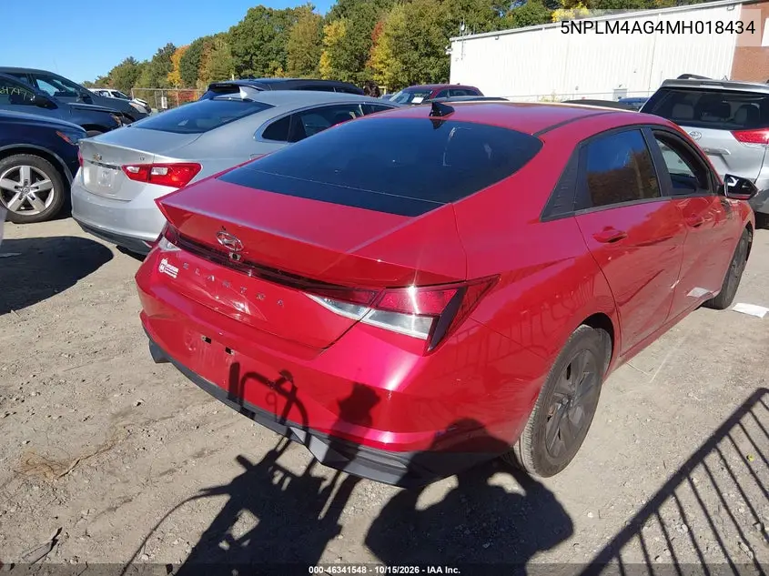 2021 HYUNDAI ELANTRA VIN 5NPLM4AG4MH018434 — фото 4