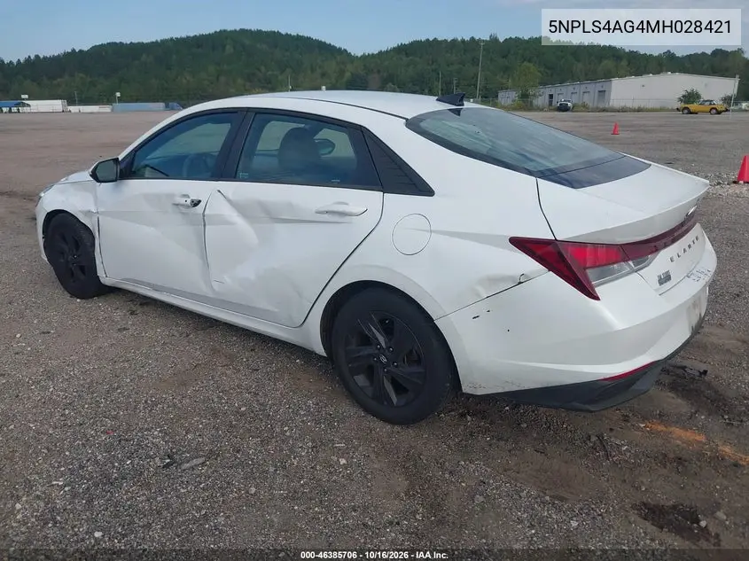 2021 HYUNDAI ELANTRA VIN 5NPLS4AG4MH028421 — фото 6