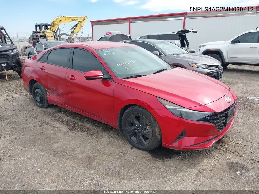 HYUNDAI ELANTRA 2021, VIN 5NPLS4AG2MH030412