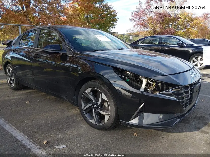 HYUNDAI ELANTRA 2021, VIN 5NPLN4AG6MH020764