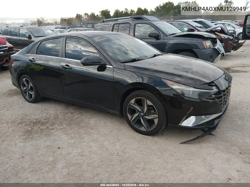 HYUNDAI ELANTRA 2021, VIN KMHLP4AGXMU129949