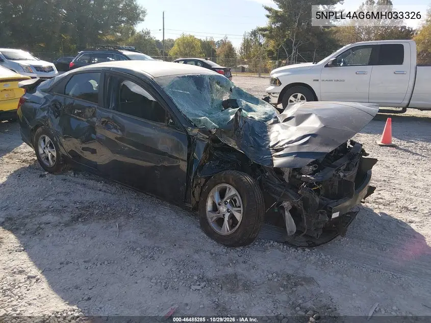 HYUNDAI ELANTRA 2021, VIN 5NPLL4AG6MH033326