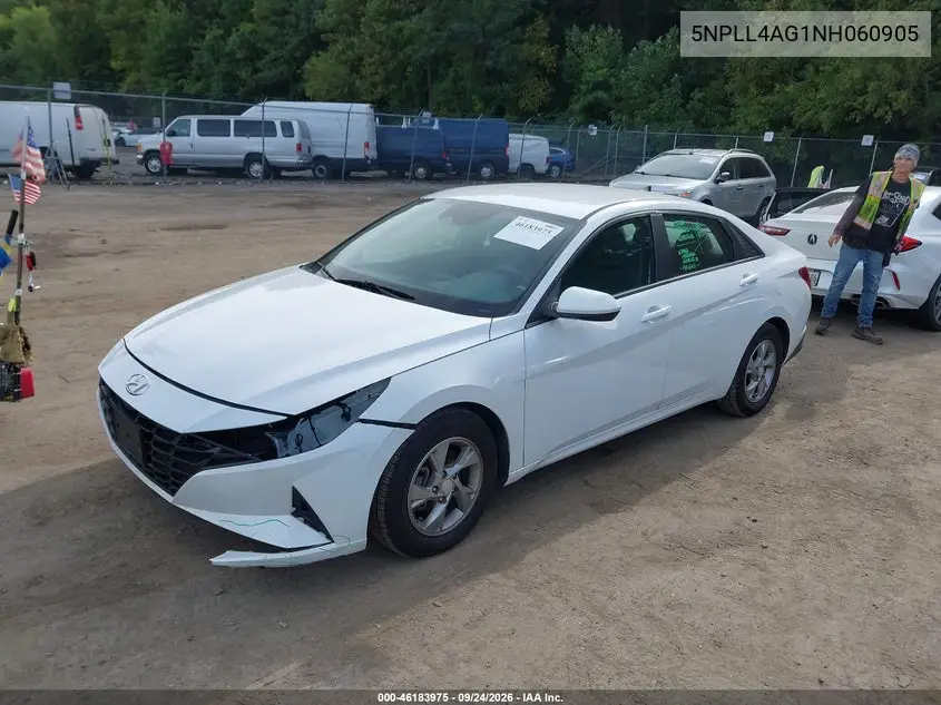 2022 HYUNDAI ELANTRA VIN 5NPLL4AG1NH060905 — фото 2