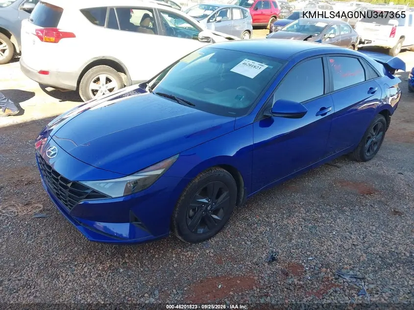 2022 HYUNDAI ELANTRA VIN KMHLS4AG0NU347365 — фото 2