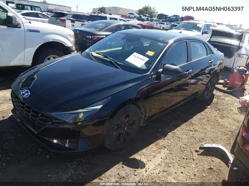 2022 HYUNDAI ELANTRA VIN 5NPLM4AG5NH063397 — фото 2