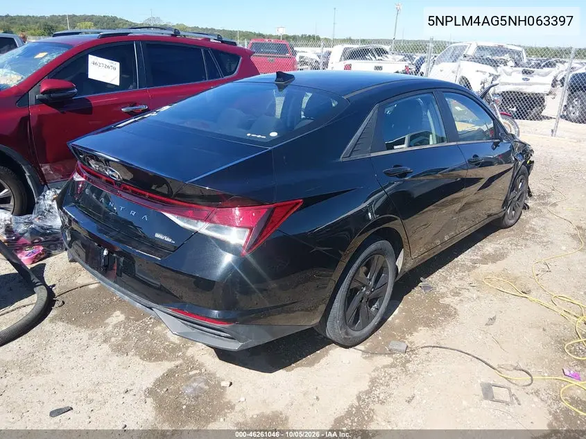 2022 HYUNDAI ELANTRA VIN 5NPLM4AG5NH063397 — фото 4