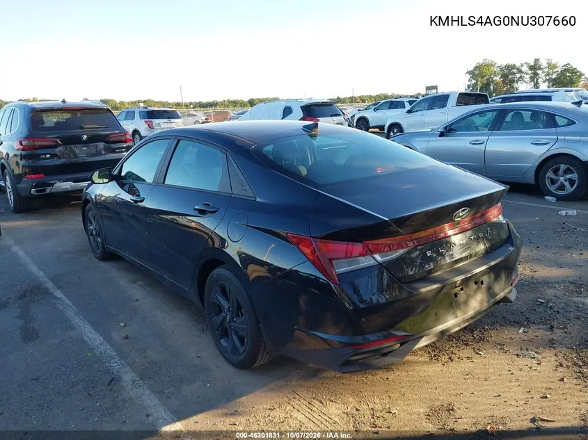 2022 HYUNDAI ELANTRA VIN KMHLS4AG0NU307660 — фото 3