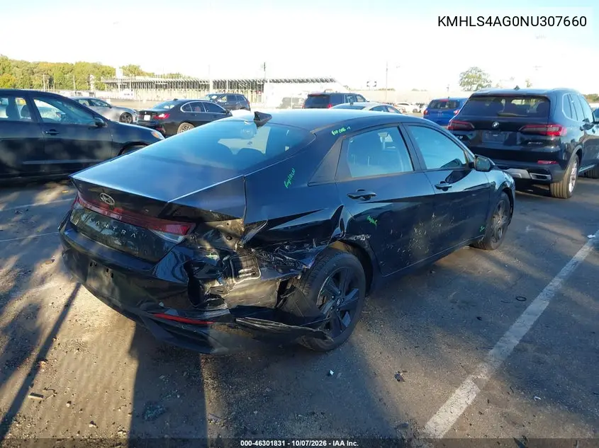 2022 HYUNDAI ELANTRA VIN KMHLS4AG0NU307660 — фото 4