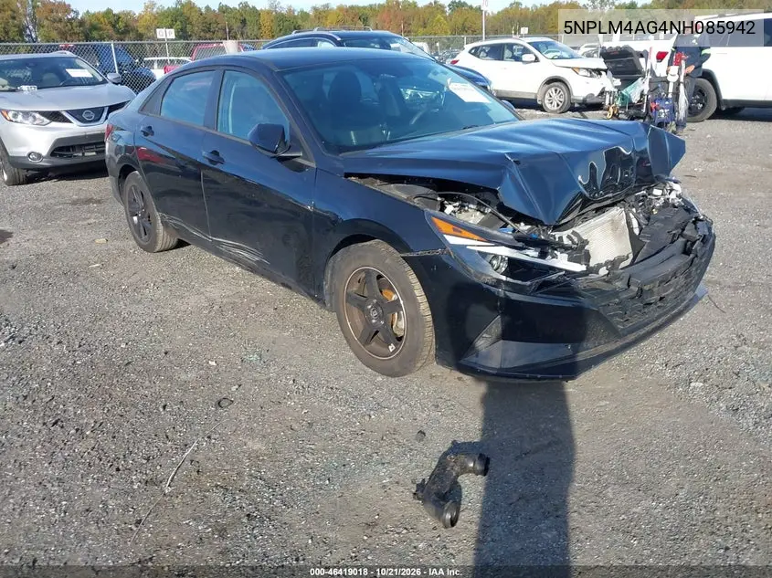 HYUNDAI ELANTRA 2022, VIN 5NPLM4AG4NH085942