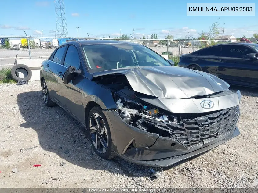 HYUNDAI ELANTRA 2023, VIN KMHLN4AJ6PU092503