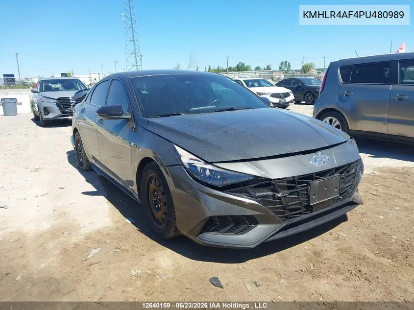 HYUNDAI ELANTRA 2023, VIN KMHLR4AF4PU480989