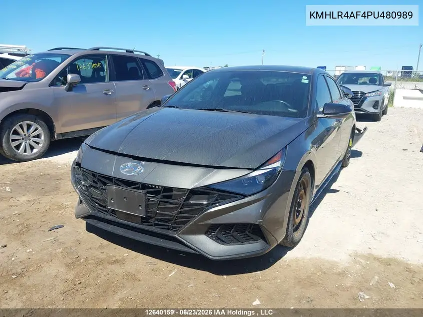2023 HYUNDAI ELANTRA VIN KMHLR4AF4PU480989 — фото 2