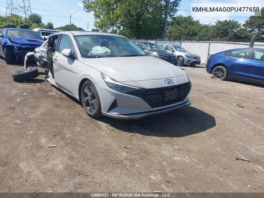 HYUNDAI ELANTRA 2023, VIN KMHLM4AG0PU477658