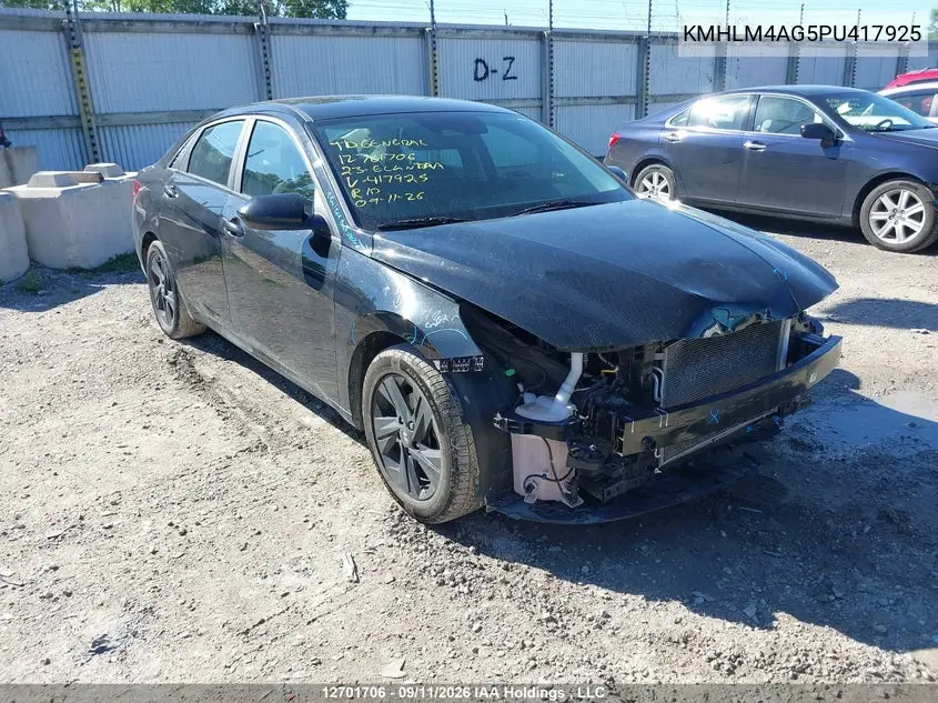 HYUNDAI ELANTRA 2023, VIN KMHLM4AG5PU417925