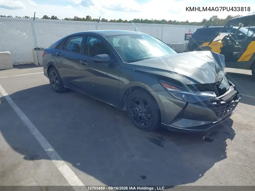 HYUNDAI ELANTRA 2023, VIN KMHLM4AG7PU433818