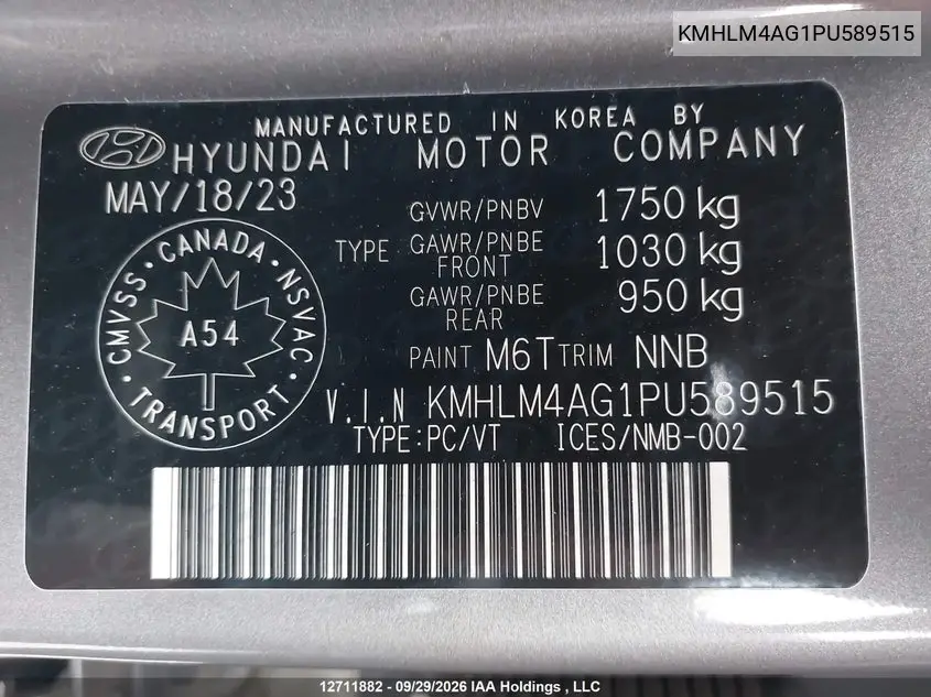 2023 HYUNDAI ELANTRA VIN KMHLM4AG1PU589515 — фото 18