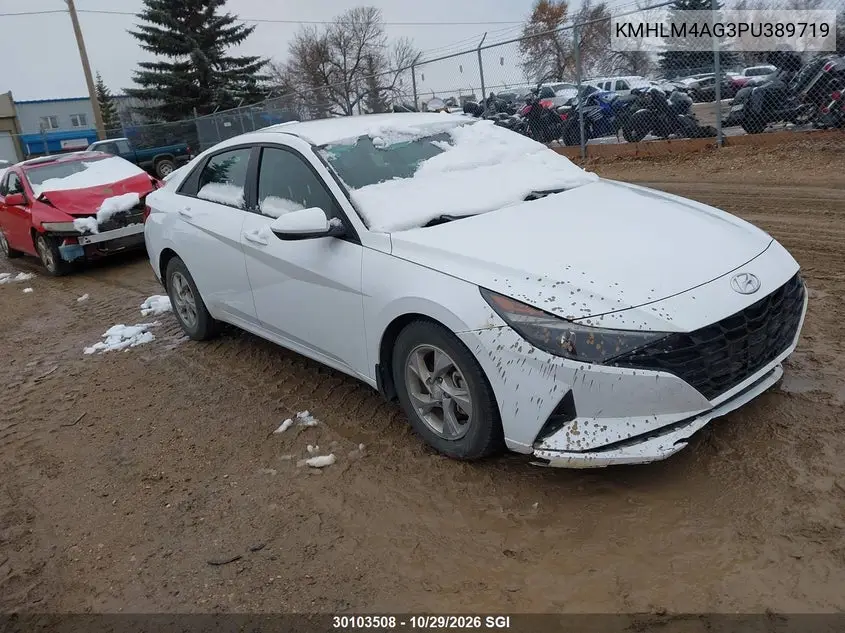 HYUNDAI ELANTRA 2023, VIN KMHLM4AG3PU389719