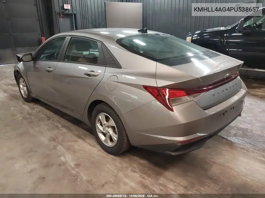 2023 HYUNDAI ELANTRA VIN KMHLL4AG4PU538657 — фото 3