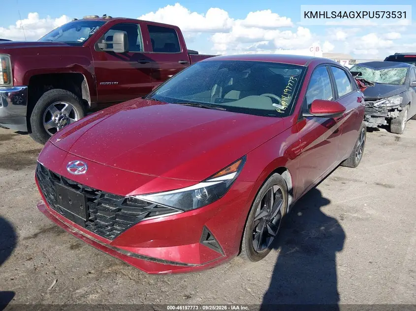 2023 HYUNDAI ELANTRA VIN KMHLS4AGXPU573531 — фото 2