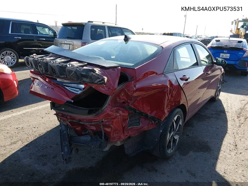 2023 HYUNDAI ELANTRA VIN KMHLS4AGXPU573531 — фото 4