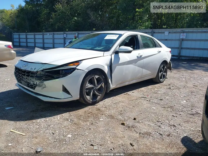 2023 HYUNDAI ELANTRA VIN 5NPLS4AG8PH115890 — фото 2