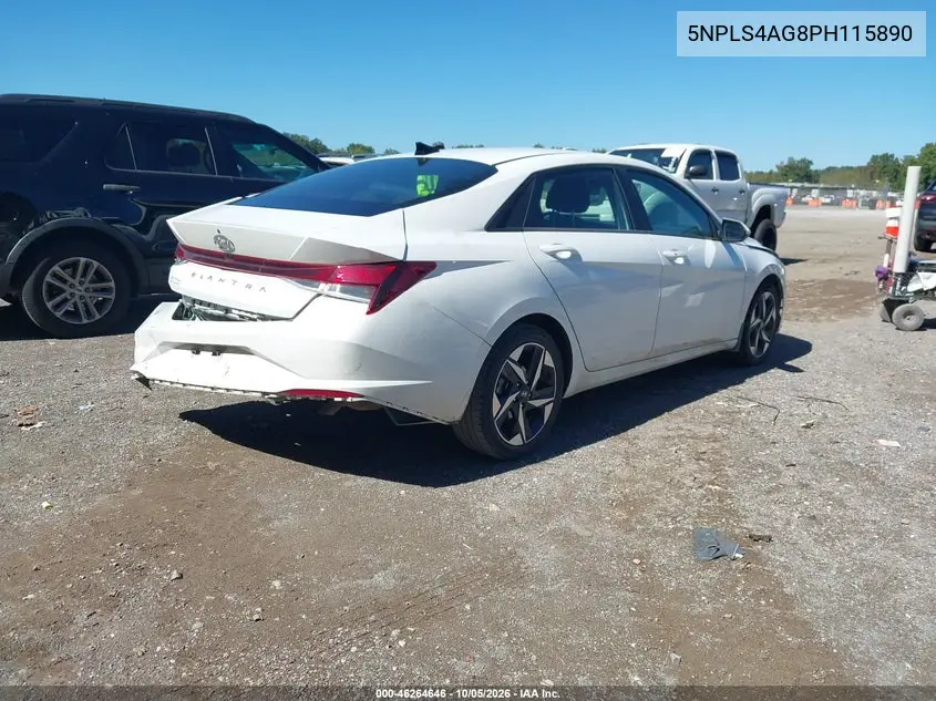 2023 HYUNDAI ELANTRA VIN 5NPLS4AG8PH115890 — фото 4