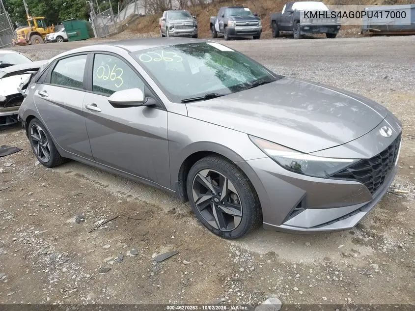 HYUNDAI ELANTRA 2023, VIN KMHLS4AG0PU417000