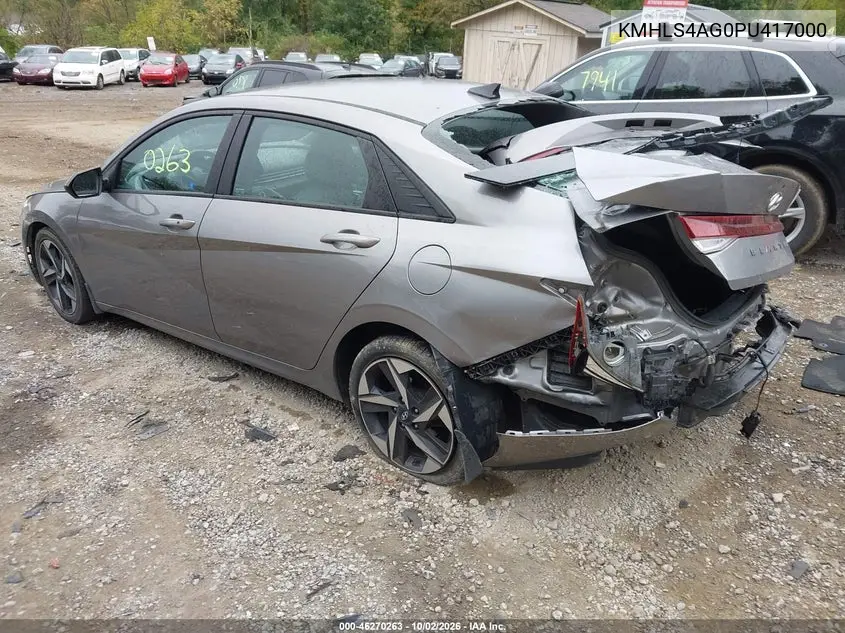 2023 HYUNDAI ELANTRA VIN KMHLS4AG0PU417000 — фото 3