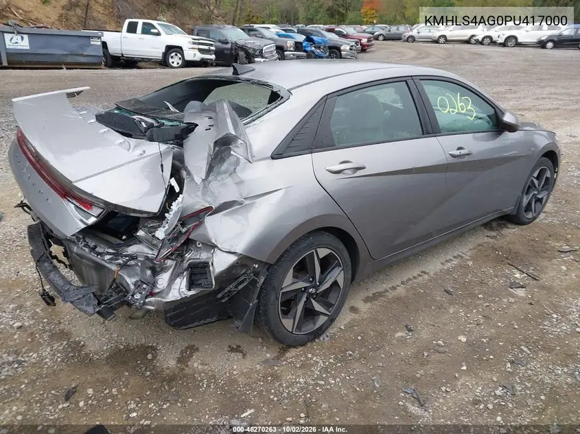 2023 HYUNDAI ELANTRA VIN KMHLS4AG0PU417000 — фото 4