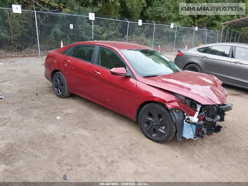 HYUNDAI ELANTRA 2023, VIN KMHLM4AJ7PU075356