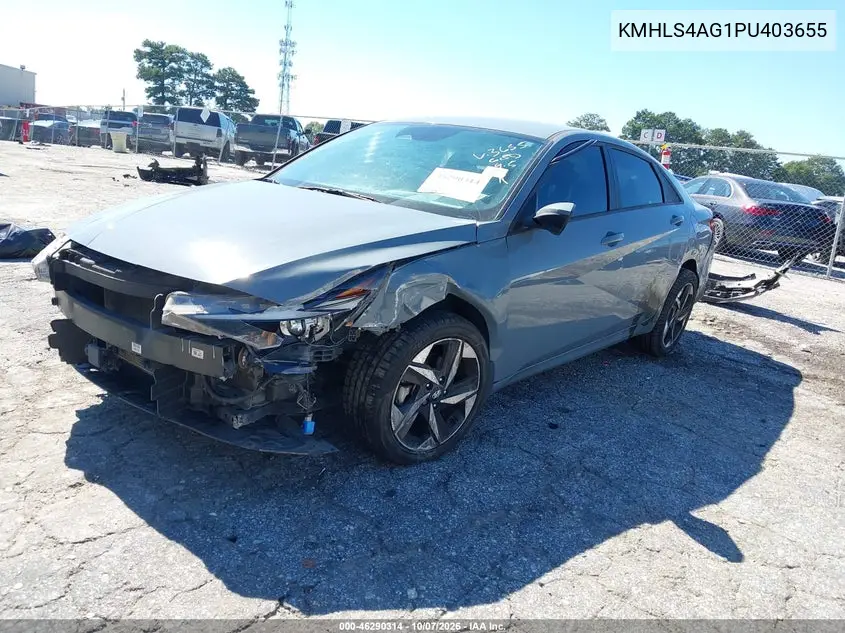 2023 HYUNDAI ELANTRA VIN KMHLS4AG1PU403655 — фото 2