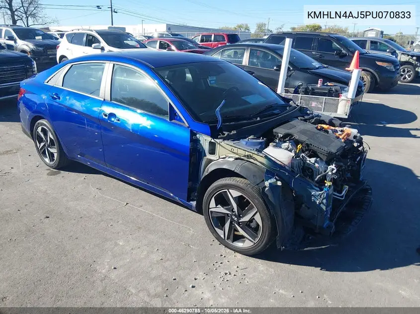 HYUNDAI ELANTRA 2023, VIN KMHLN4AJ5PU070833