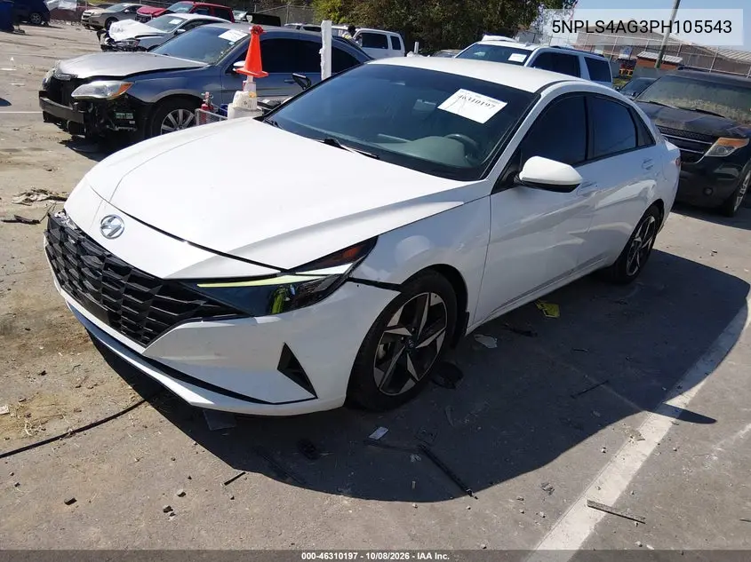 2023 HYUNDAI ELANTRA VIN 5NPLS4AG3PH105543 — фото 2