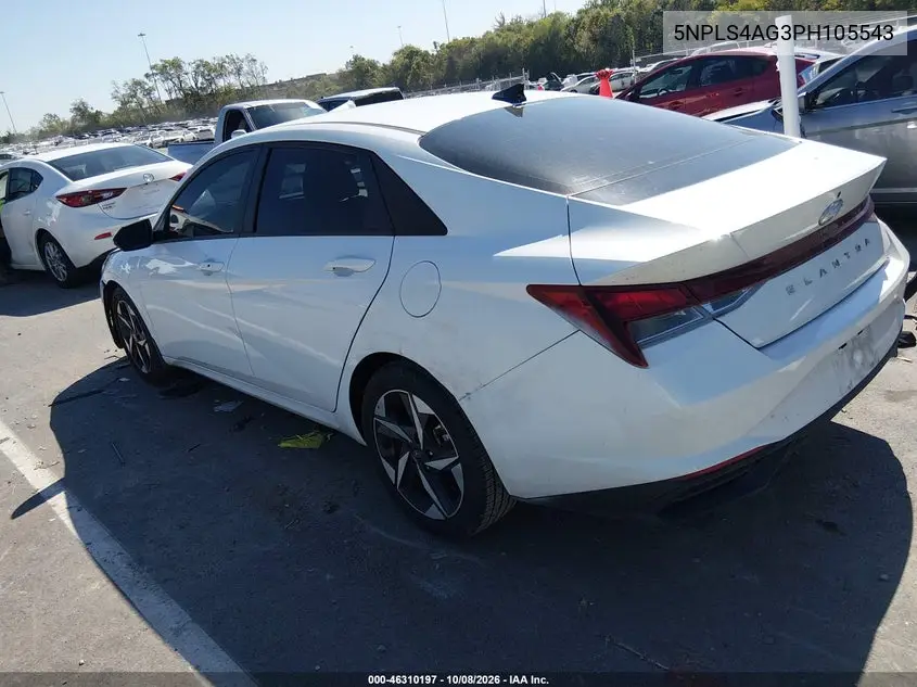 2023 HYUNDAI ELANTRA VIN 5NPLS4AG3PH105543 — фото 3
