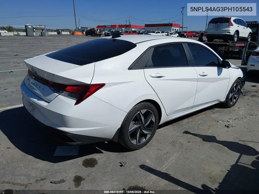 2023 HYUNDAI ELANTRA VIN 5NPLS4AG3PH105543 — фото 4