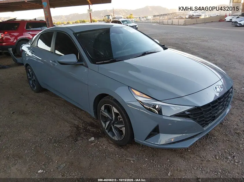 HYUNDAI ELANTRA 2023, VIN KMHLS4AG0PU432015