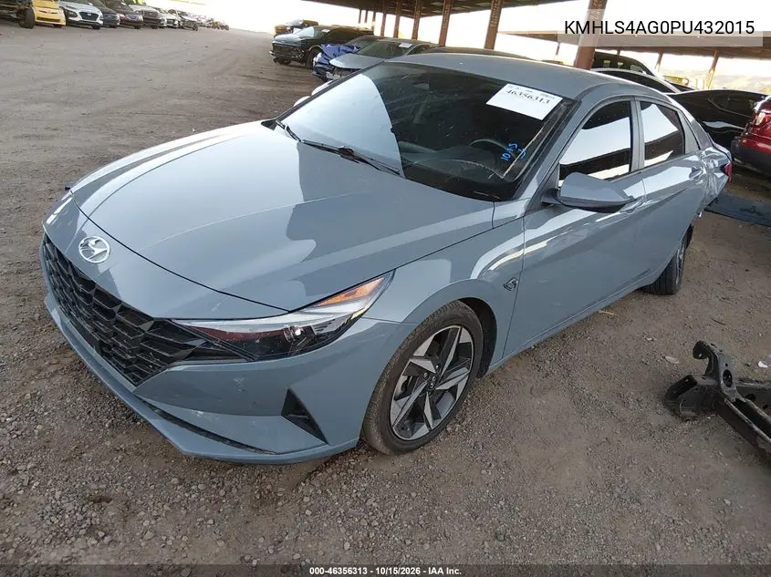 2023 HYUNDAI ELANTRA VIN KMHLS4AG0PU432015 — фото 2