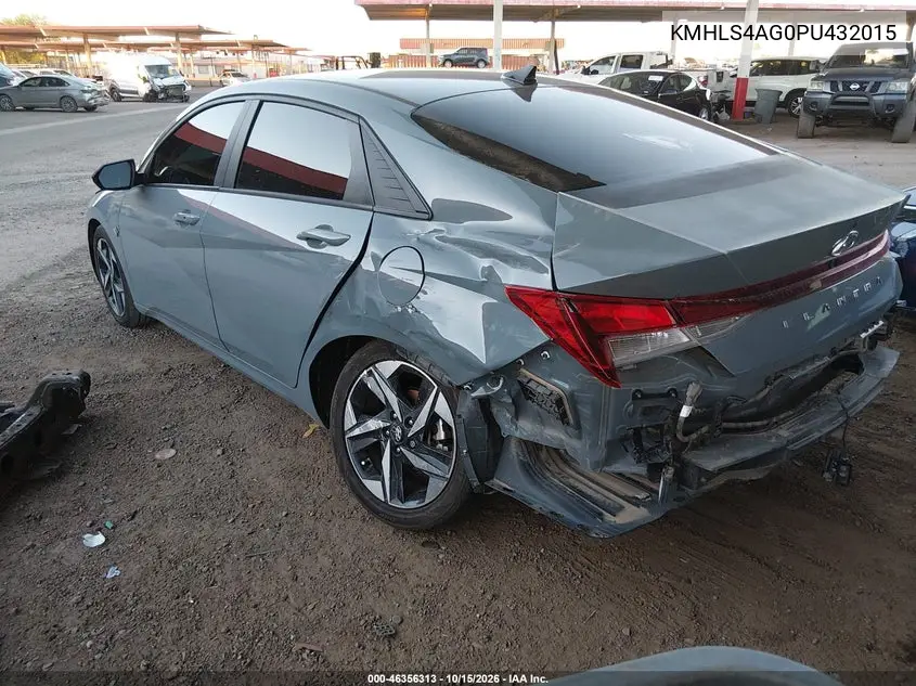 2023 HYUNDAI ELANTRA VIN KMHLS4AG0PU432015 — фото 3
