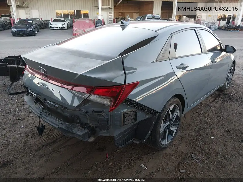 2023 HYUNDAI ELANTRA VIN KMHLS4AG0PU432015 — фото 4