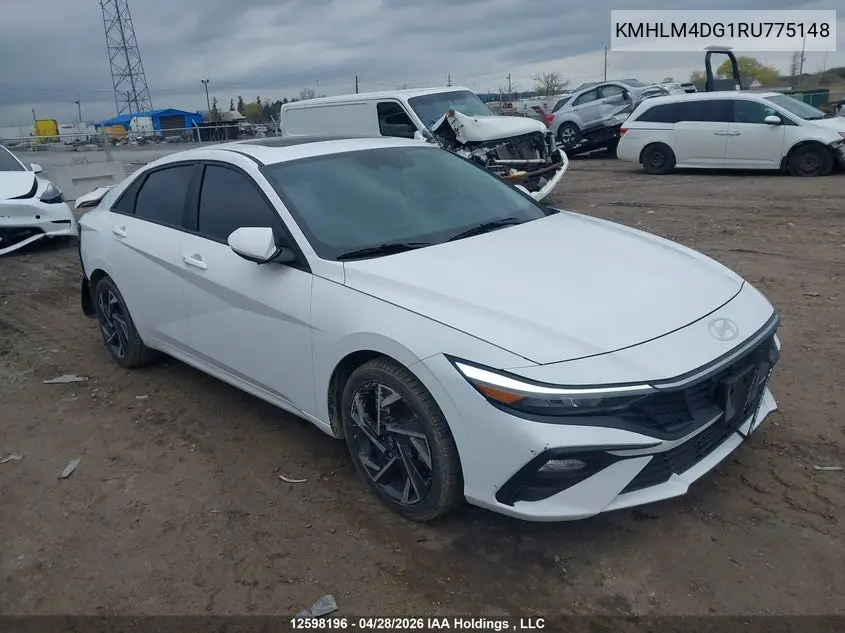HYUNDAI ELANTRA 2024, VIN KMHLM4DG1RU775148