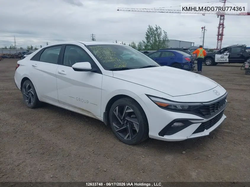HYUNDAI ELANTRA 2024, VIN KMHLM4DG7RU774361