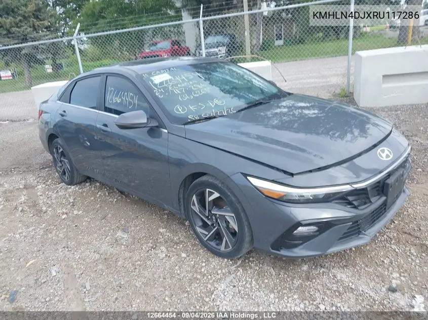 HYUNDAI ELANTRA 2024, VIN KMHLN4DJXRU117286