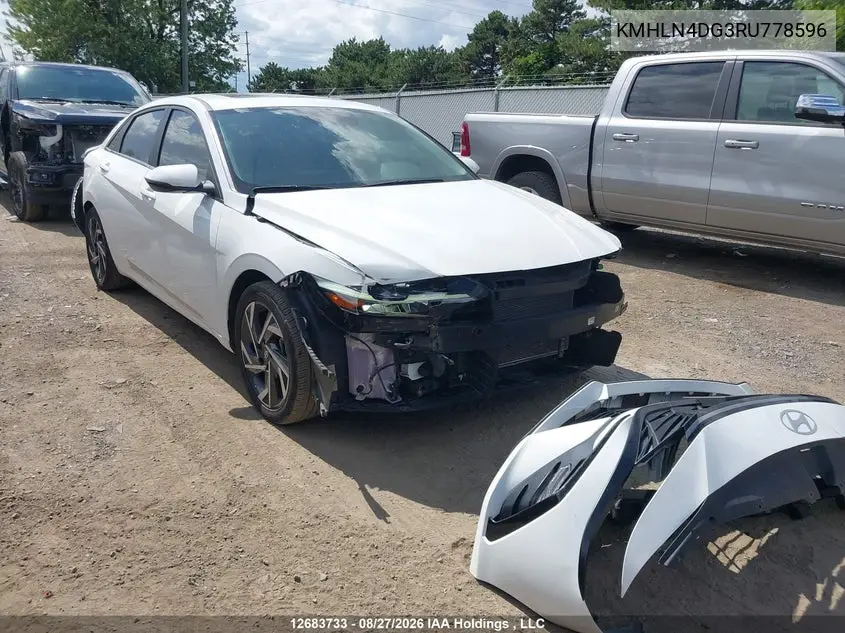 HYUNDAI ELANTRA 2024, VIN KMHLN4DG3RU778596