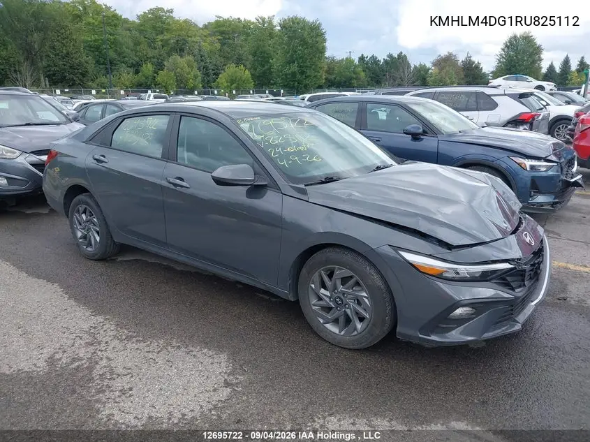 HYUNDAI ELANTRA 2024, VIN KMHLM4DG1RU825112