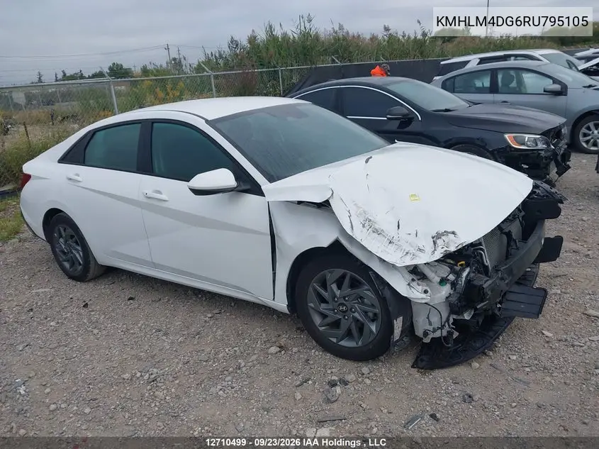 HYUNDAI ELANTRA 2024, VIN KMHLM4DG6RU795105