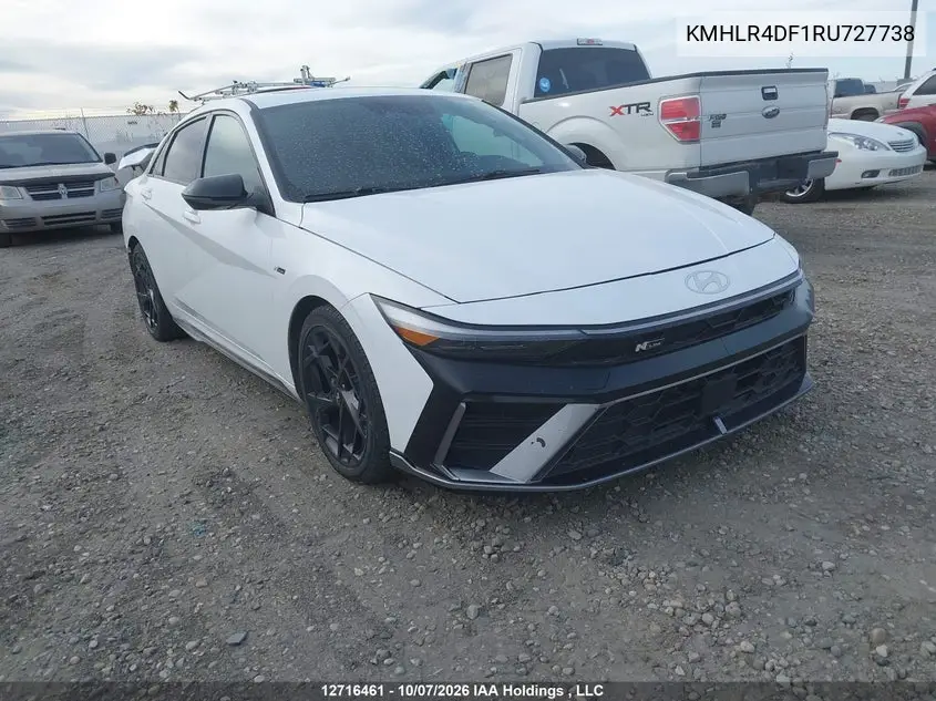 HYUNDAI ELANTRA 2024, VIN KMHLR4DF1RU727738
