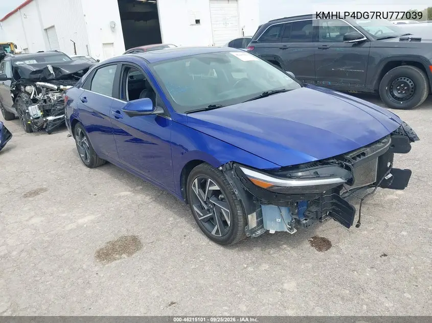 HYUNDAI ELANTRA 2024, VIN KMHLP4DG7RU777039