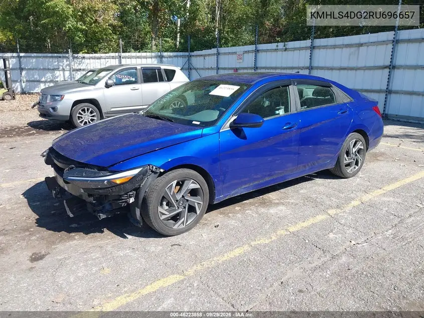 2024 HYUNDAI ELANTRA VIN KMHLS4DG2RU696657 — фото 2