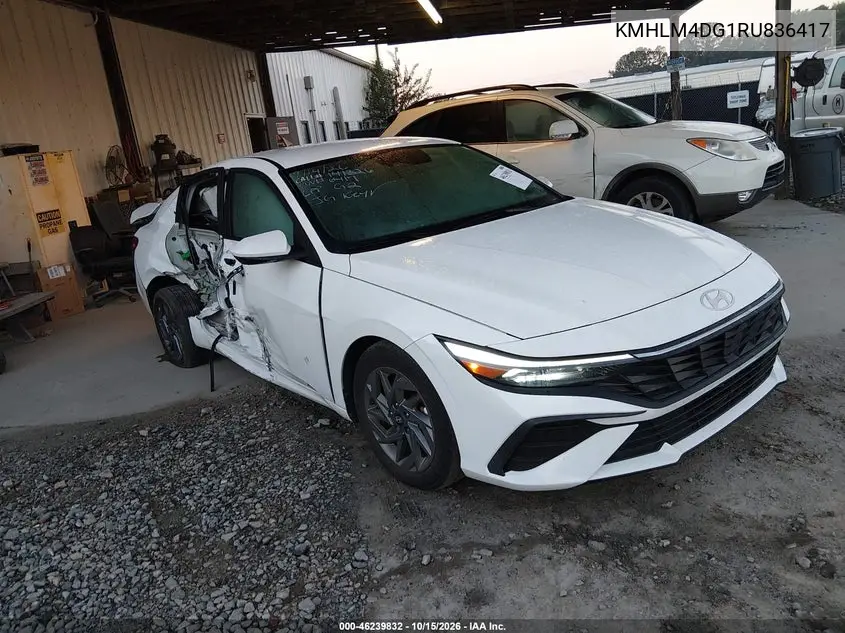 HYUNDAI ELANTRA 2024, VIN KMHLM4DG1RU836417